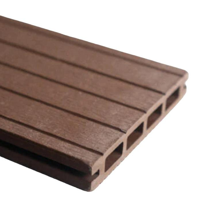 Classic Brown Grooved Composite Wood Decking Kit 2.9m Boards (Price per sqm/£25 per board)