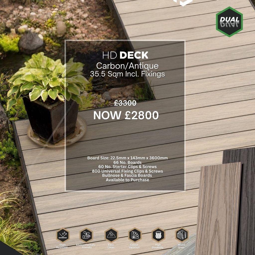 Carbon/Antique Composite Decking 35.5 Sqm