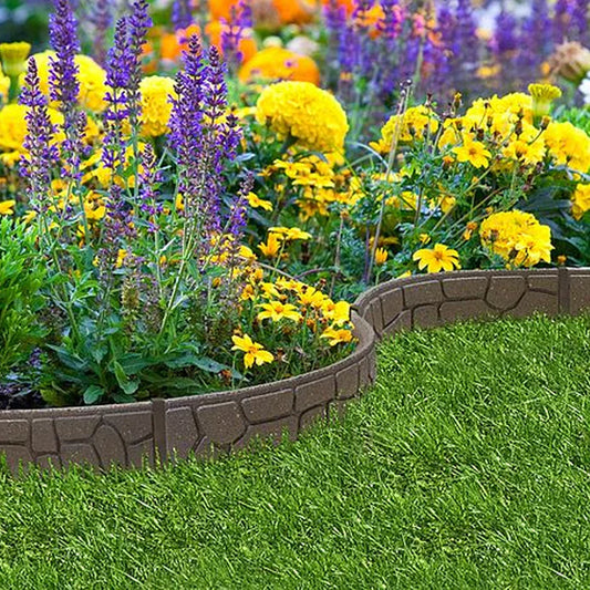 Earth Flexi Curve Lawn Edging 1.2m Rockwall Border