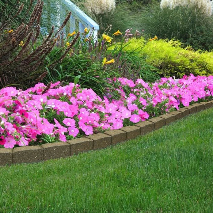 Earth Flexi Curve Lawn Edging 1.2m Roman Stone Border