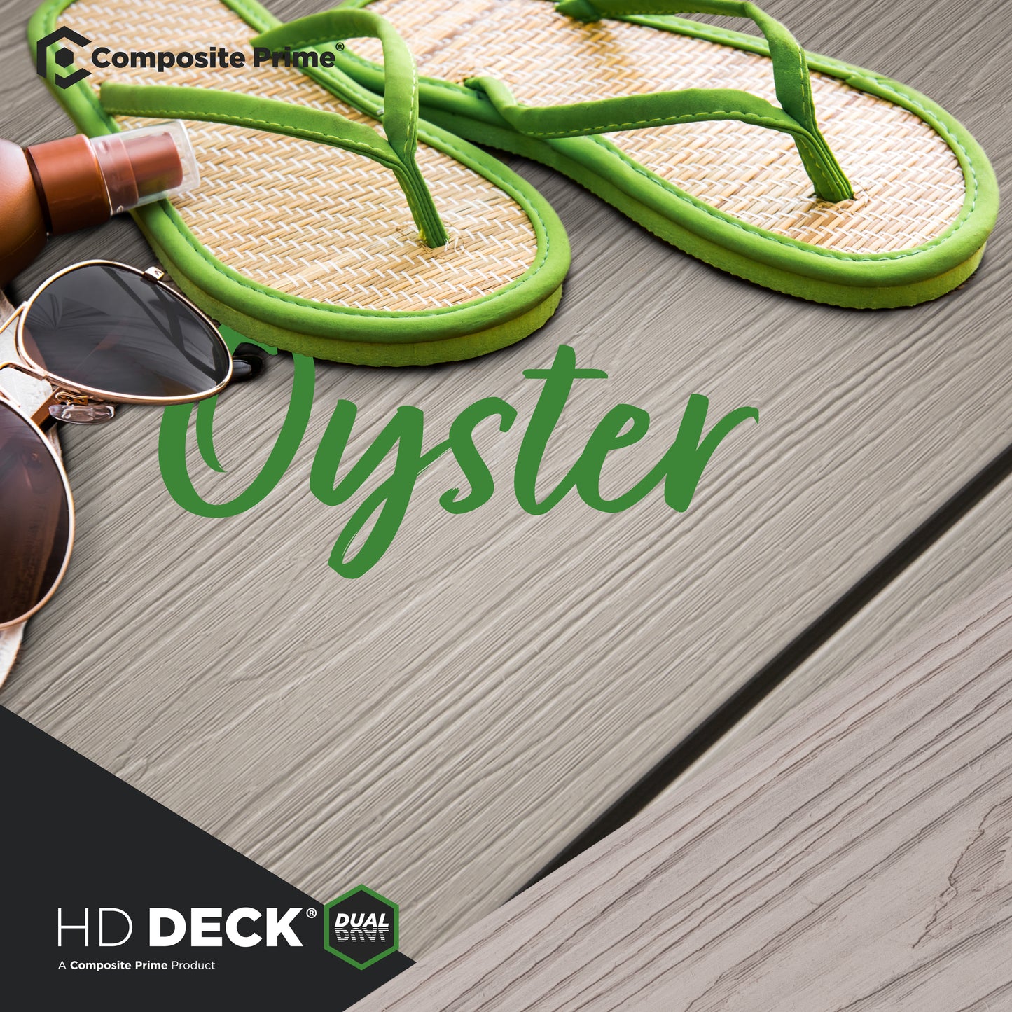 HD Deck Dual Oyster Composite Decking