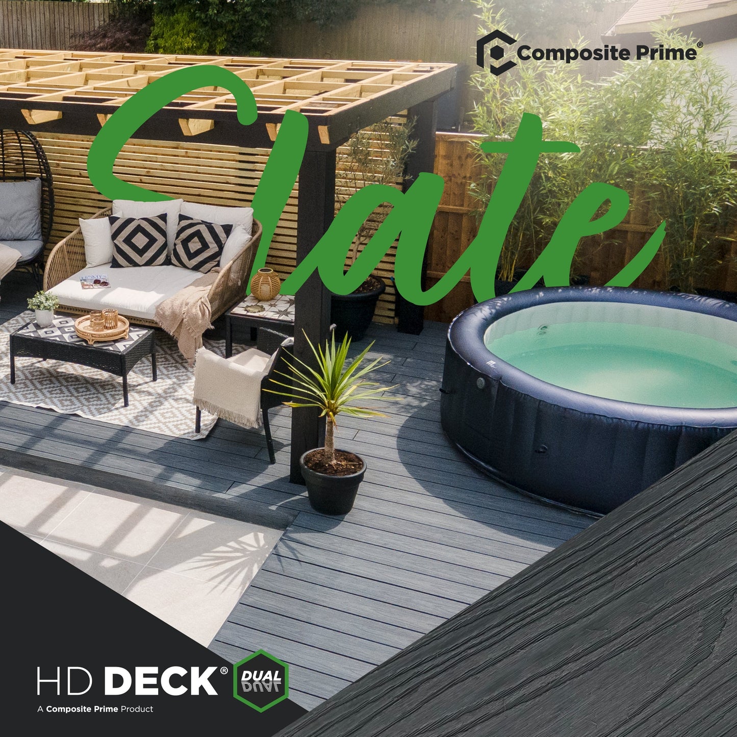HD Deck Dual /Slate (Price per 22.5mm x 143mm x 3600mm