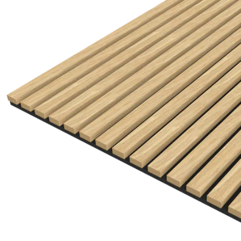 Oak Acoustic Wood Wall Panel Thin Slat Series 1 - 2400 x 600mm