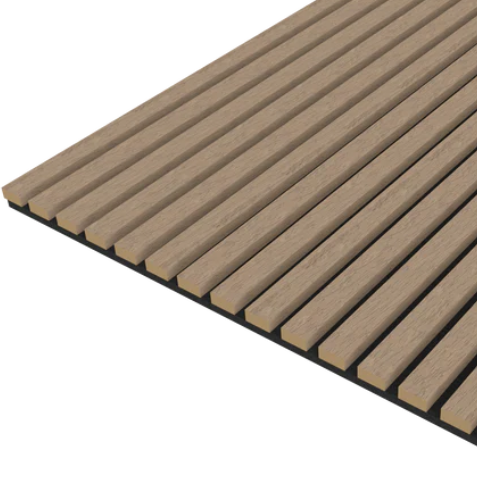 Walnut Acoustic Wood Wall Panel Thin Slat Series 1 - 2400 x 600mm