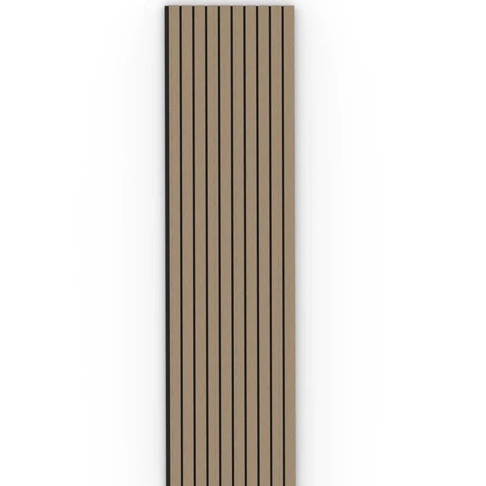 Walnut Acoustic Wood Wall Panel Wide Slat Series 2 2400 x 600mm
