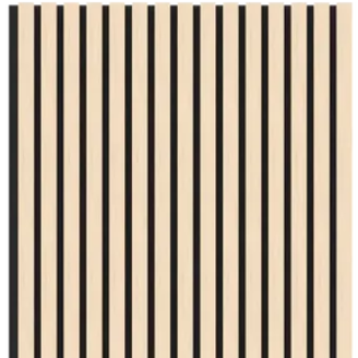 Washed Oak Acoustic Wood Wall Panel Thin Slat Series 1 - 2400 x 600mm