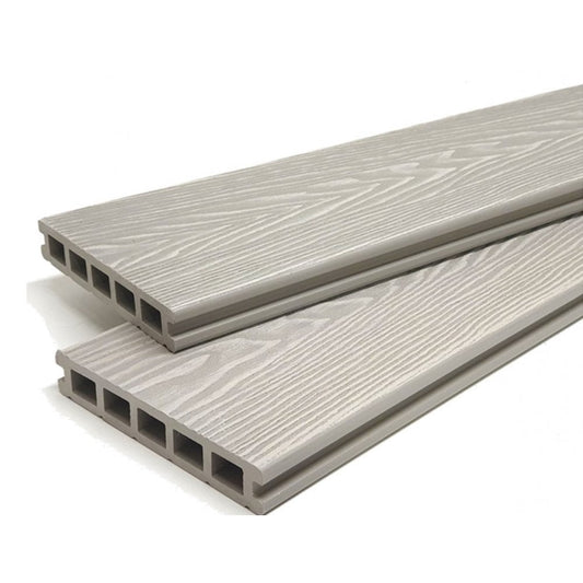 Ash White Reversible Woodgrain Composite Decking Kit 3.6m Boards