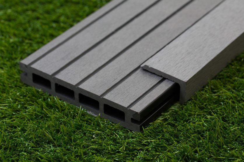 Classic Grey Grooved Composite Wood Decking Kit 2.9m Boards (Price per sqm/£25 per board)