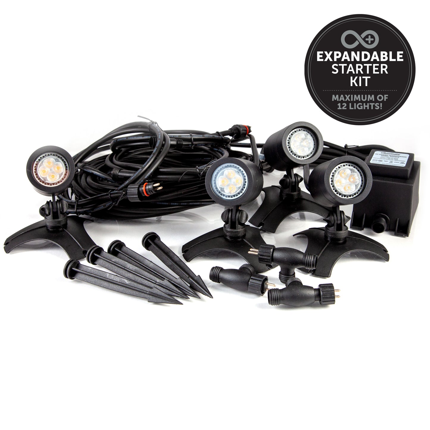 ELLUMIÈRE Small Black Spot Light Starter Kit 4 Pack