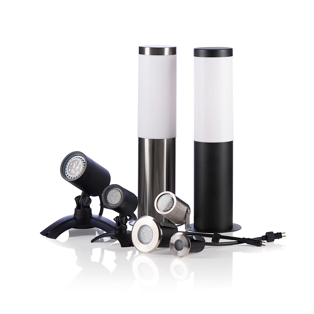 ELLUMIÈRE Black Metal Outdoor Low Voltage LED Bollard Light 3W