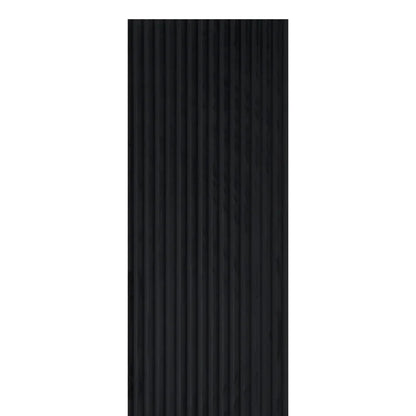 Velour Acoustic Panel Curved Slat 240cm by 60cm Black