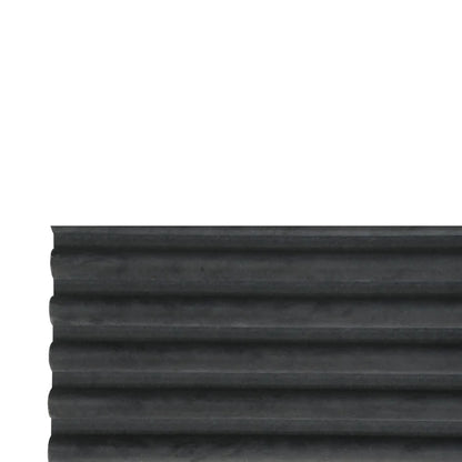 Velour Acoustic Panel Curved Slat 240cm by 60cm Black