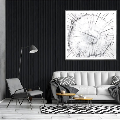 Velour Acoustic Panel Curved Slat 240cm by 60cm Black