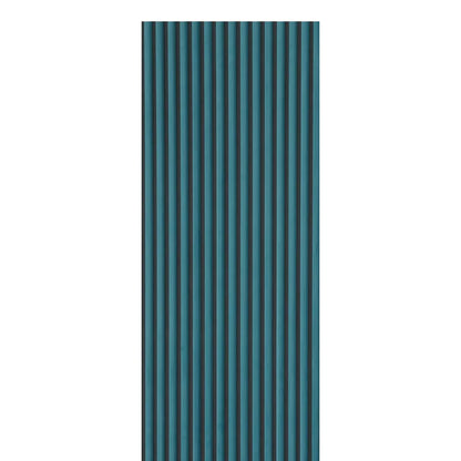 Velour Acoustic Panel Curved Slat 240cm by 60cm Blue