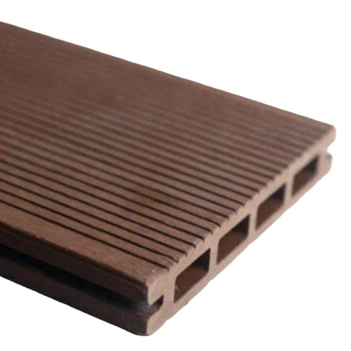 Classic Brown Grooved Composite Wood Decking Kit 2.9m Boards (Price per sqm/£25 per board)