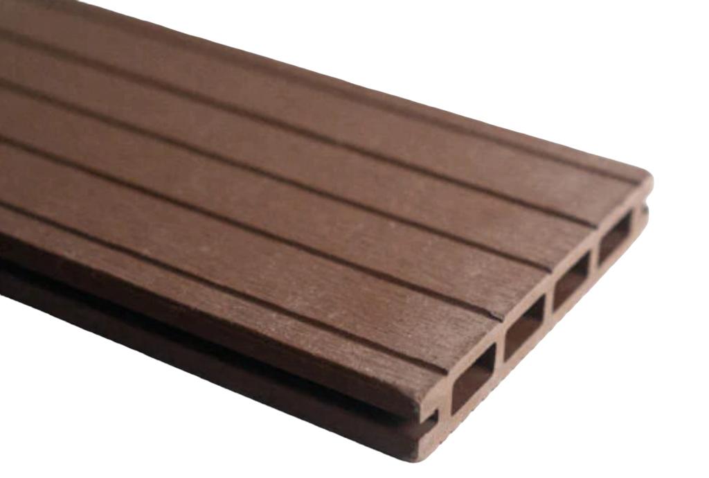 Classic Brown Grooved Composite Wood Decking Kit 2.9m Boards (Price per sqm/£25 per board)