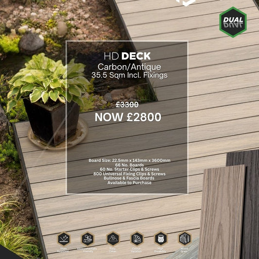 Carbon/Antique Composite Decking 35.5 Sqm