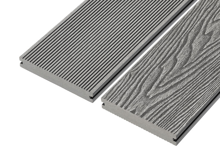 Cladco Decking Reversible Solid Board Stone Grey
