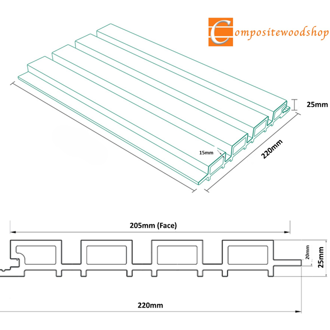 Slatted Wall Cladding Dimensions 