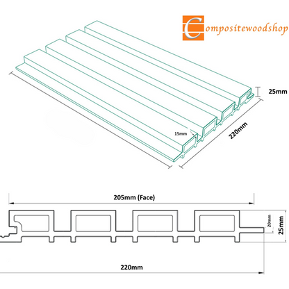 Slatted Wall Cladding Dimensions 