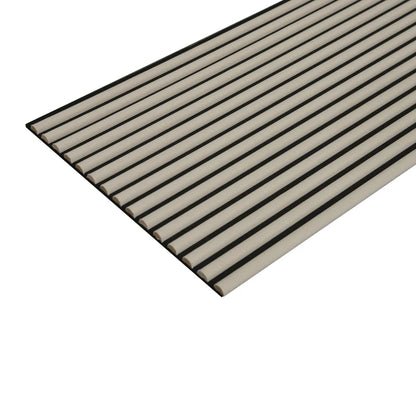 Velour Acoustic Panel Curved Slat 240cm by 60cm Cream