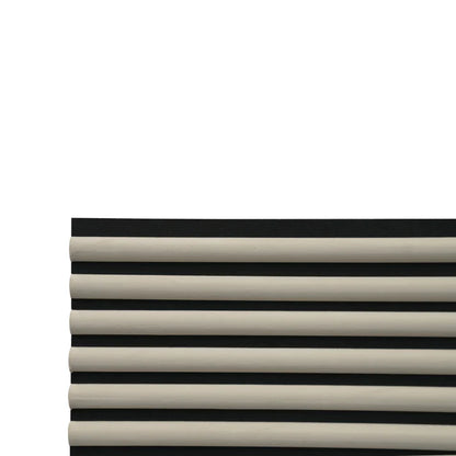 Velour Acoustic Panel Curved Slat 240cm by 60cm Cream