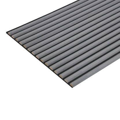 Velour Acoustic Panel Curved Slat 240cm by 60cm Dark Grey