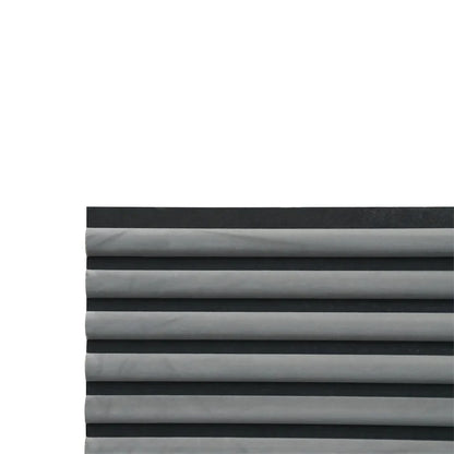 Velour Acoustic Panel Curved Slat 240cm by 60cm Dark Grey