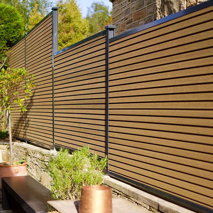 DuraPost 1.83m (6ft) Urban Slatted Composite Boards (Pack of 2)