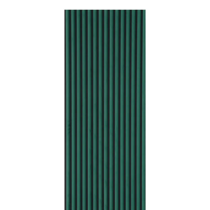 Velour Acoustic Panel Curved Slat 240cm by 60cm Green
