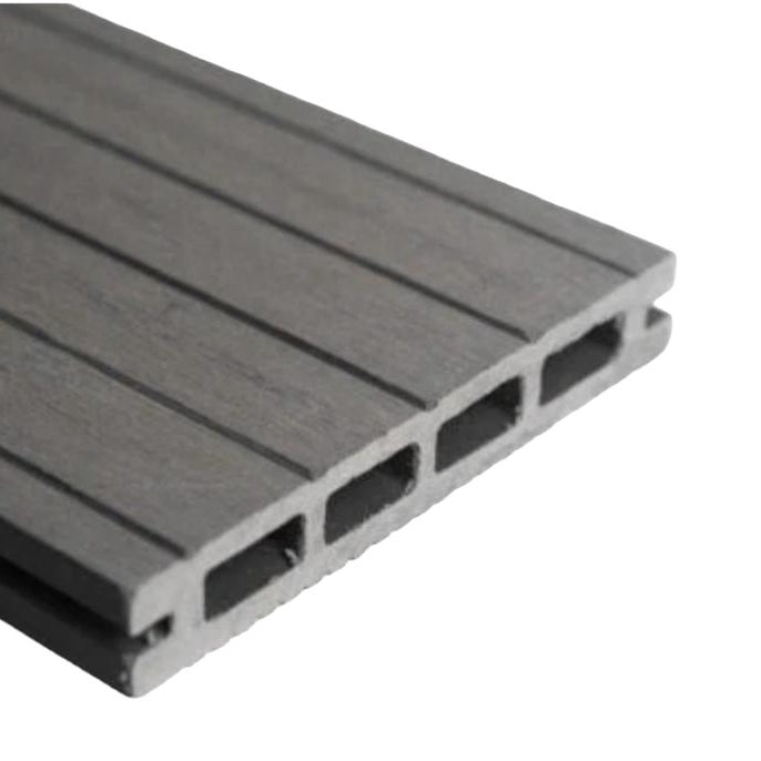 Classic Grey Grooved Composite Wood Decking Kit 2.9m Boards (Price per sqm/£25 per board)