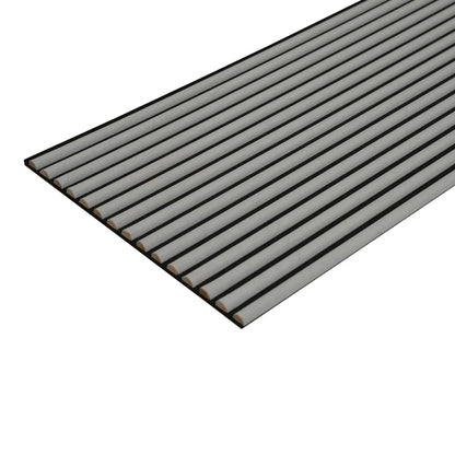 Velour Acoustic Panel Curved Slat 240cm by 60cm Grey