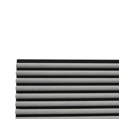 Velour Acoustic Panel Curved Slat 240cm by 60cm Grey