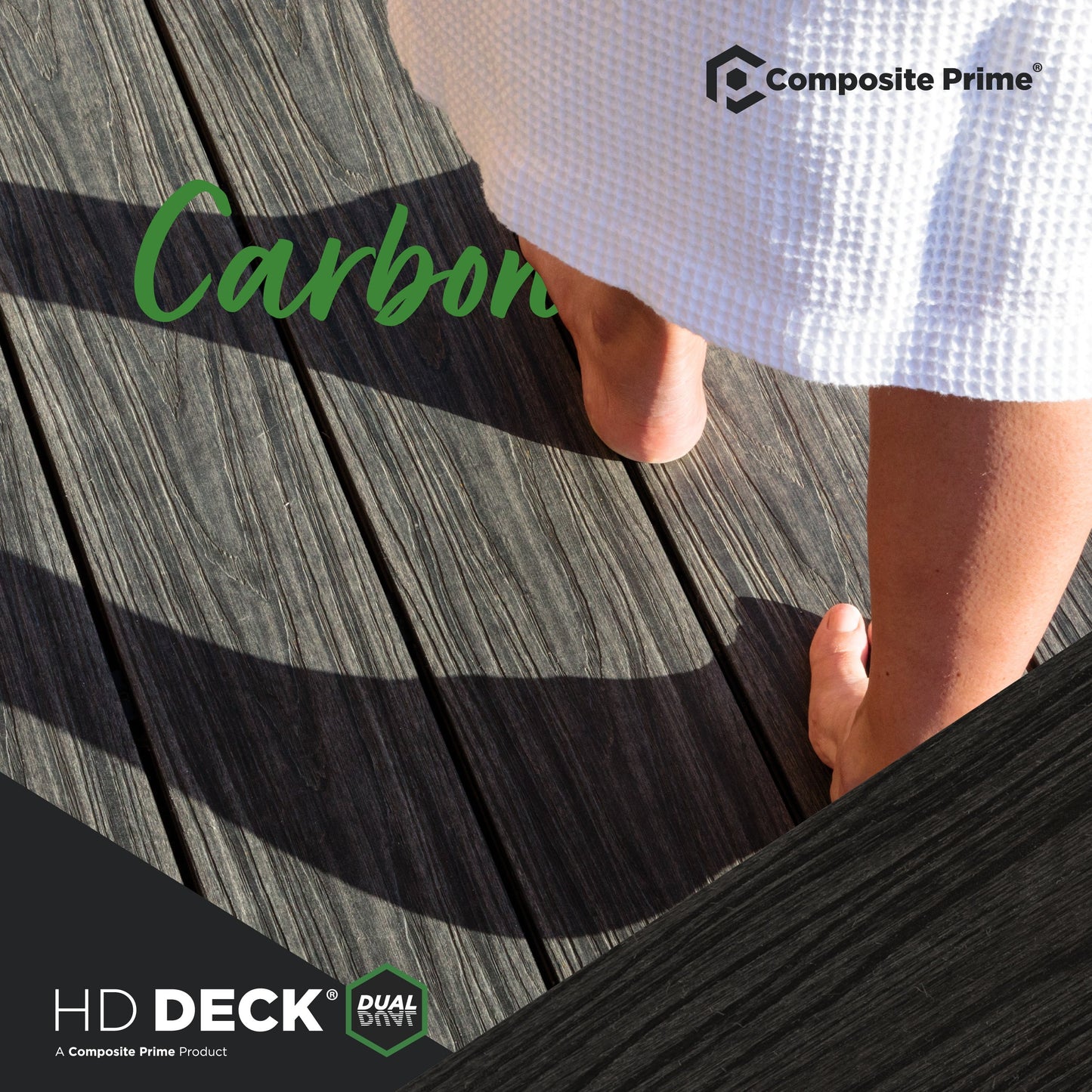 HD Deck Dual Carbon/Antique (Price per board) 22.5mm x 143mm x 3600mm