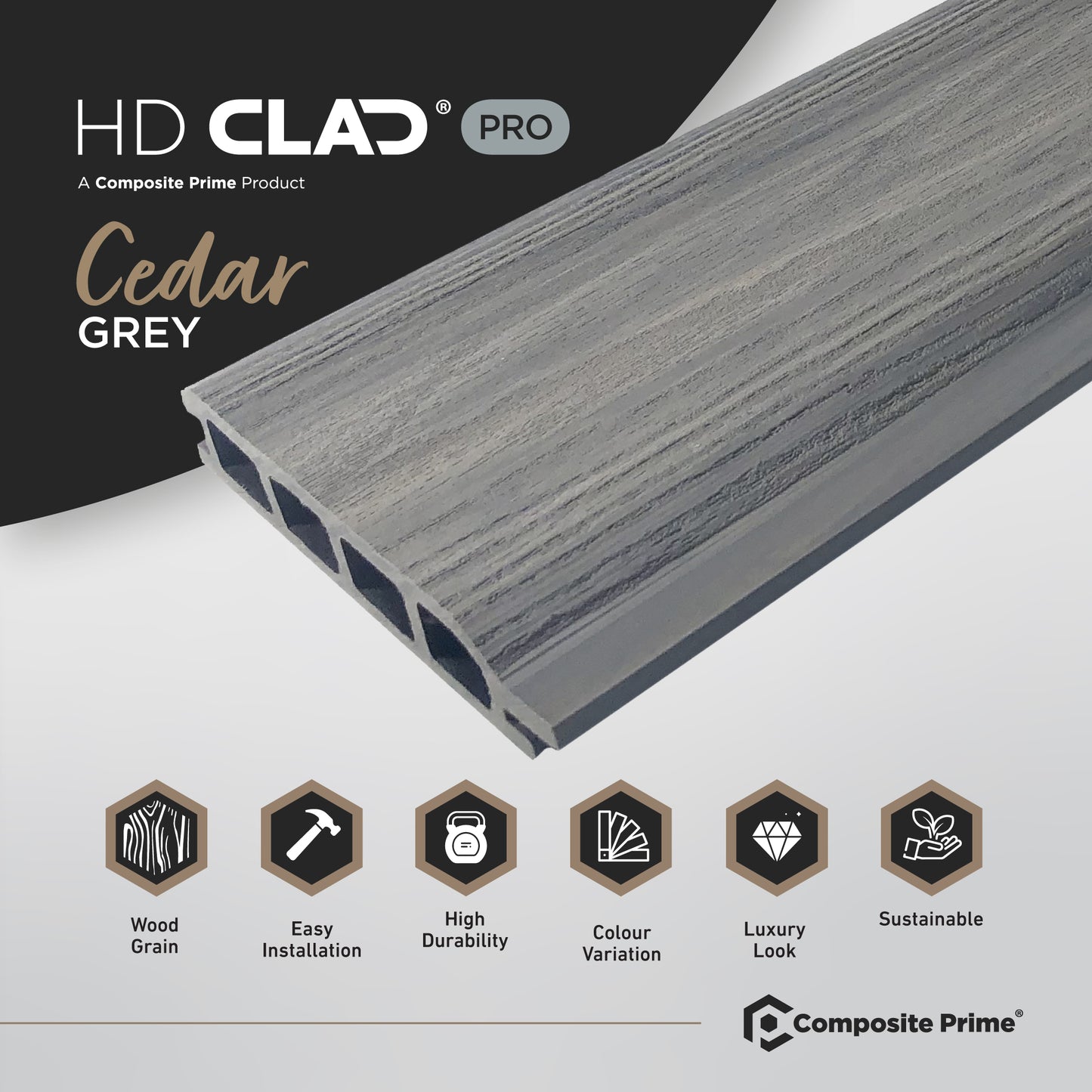 HD Clad Pro Cedar Grey