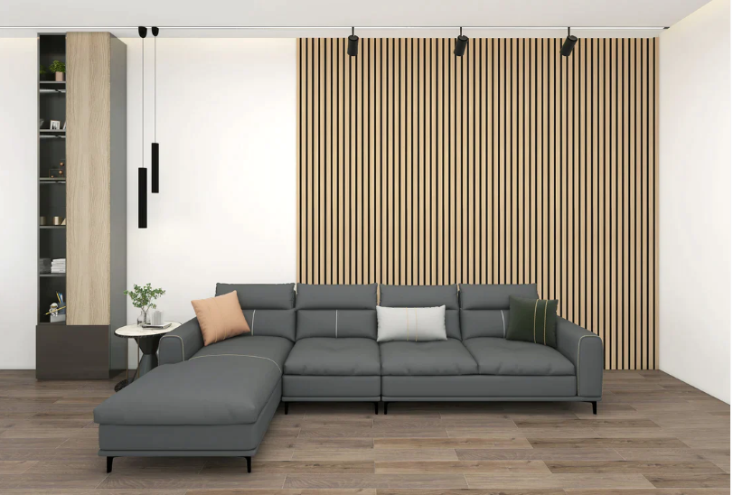 Acoustic Wood Wall Panel Thin Slat Series 1 - 2400 x 600mm
