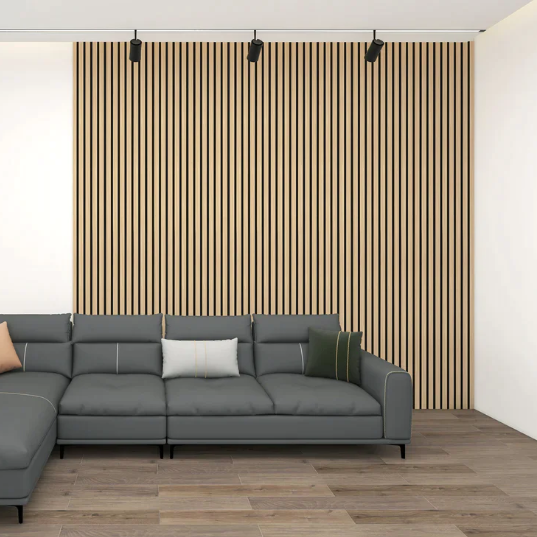 Acoustic Wood Wall Panel Thin Slat Series 1 - 2400 x 600mm