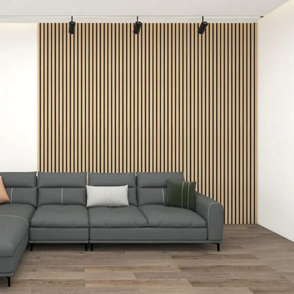 Acoustic Wood Wall Panel Thin Slat Series 1 - 3000 x 600mm