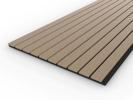 Acoustic Wood Wall Panel Wide Slat Series 2  2400 x 600mm