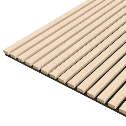 Washed Oak Acoustic Wood Wall Panel Thin Slat Series 1 - 2400 x 600mm