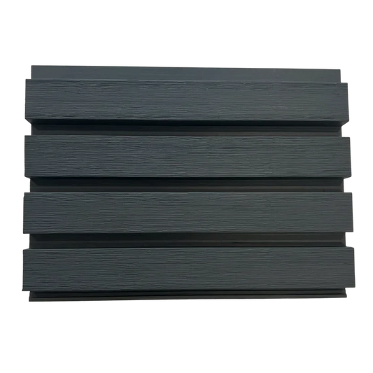 Anthracite Slatted Wall Cladding 3.6m £41.99, Matching Trim £18.00, External & Internal Corner £29.99