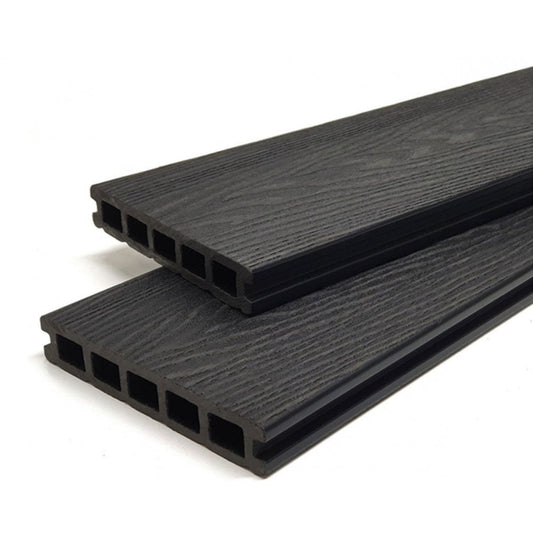 Charcoal Reversible Woodgrain Composite Decking Kit 3.6m Boards
