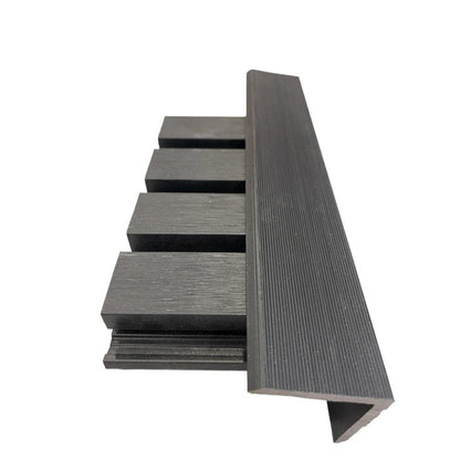 Charcoal Slatted Wall Cladding 2.5m £29.60, Matching Trim £14.50 3.6m External & Internal Corner £29.99