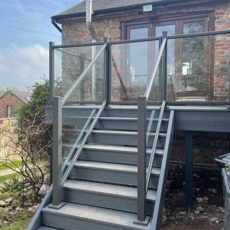 SAiGE Staircase Balustrades for Glass (with Grommet)