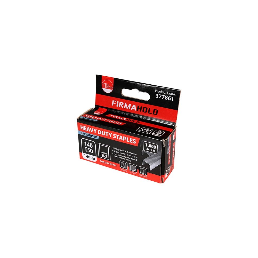 Heavy Duty Staples - Chisel Point - Galvanised