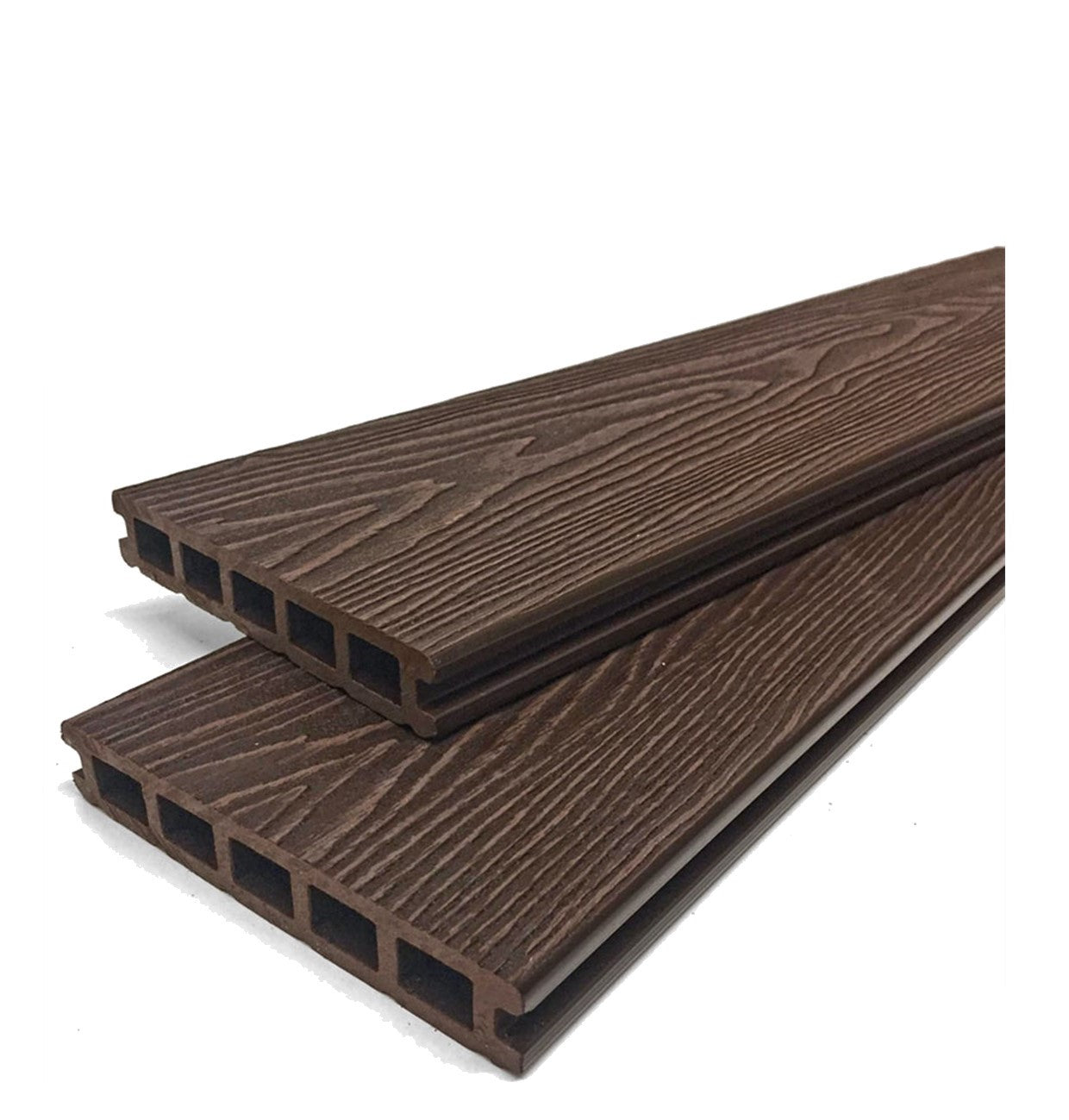 Woodgrain Composite Reversible Decking Boards 3.6m Luxury Lawns