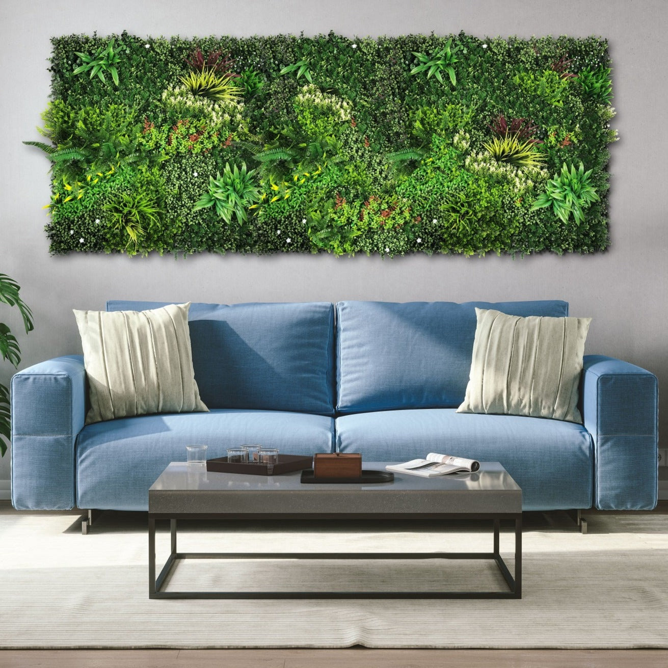 Colourful Blooms' Artificial Plant Wall Panel