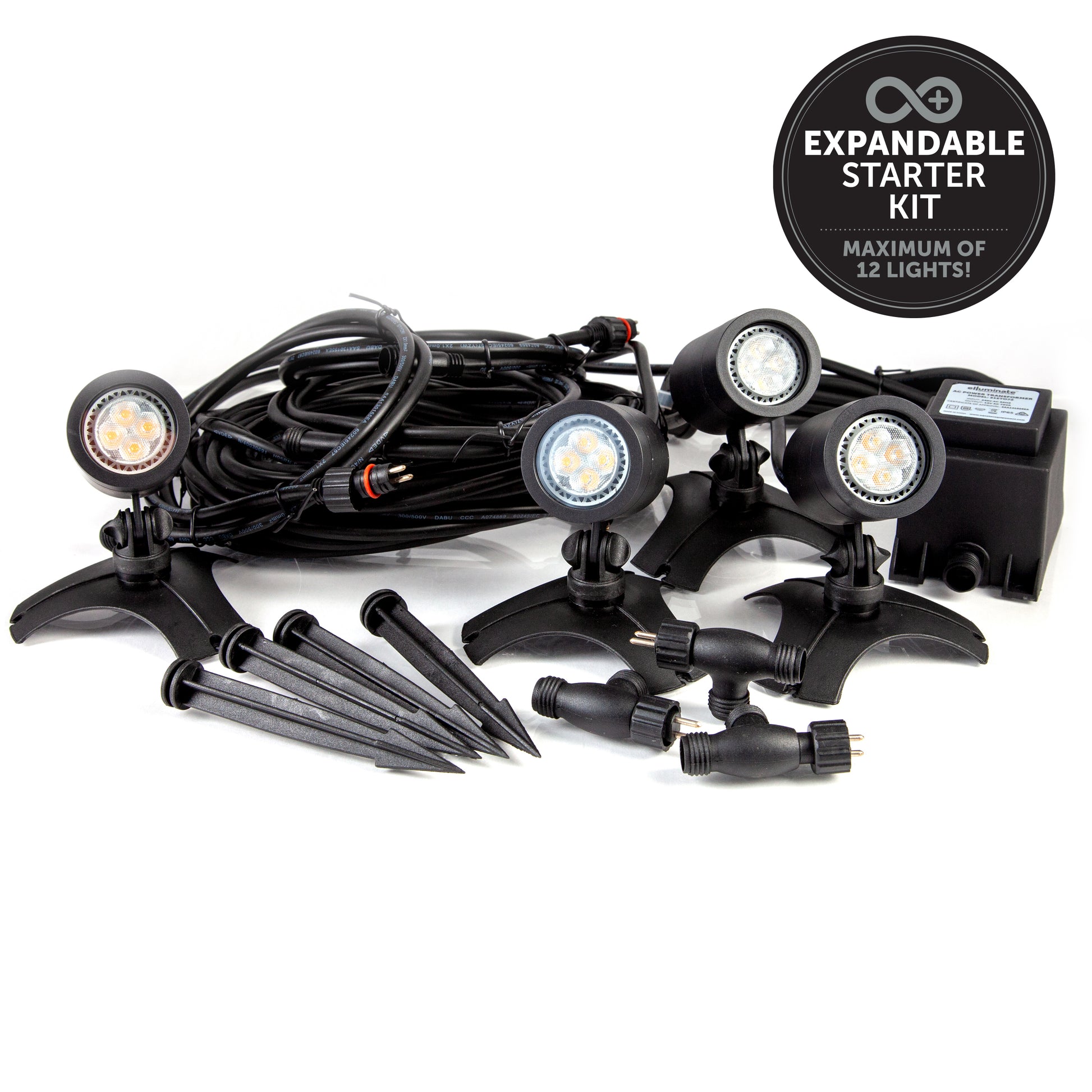 ELLUMIÈRE Small Black Spot Light Starter Kit 4 Pack