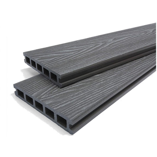 Anthracite Reversible Woodgrain Composite Decking Kit 3.6m Boards (Price per sqm/£27 per board)