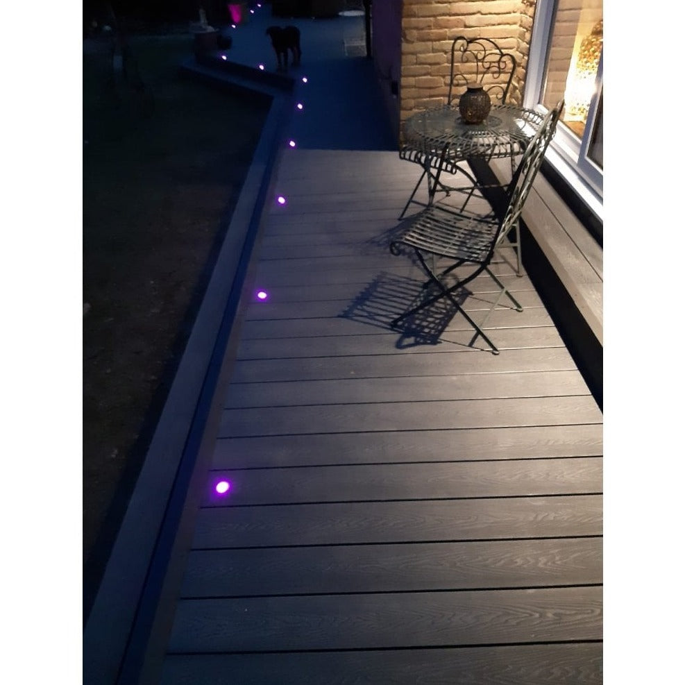 Anthracite Reversible Woodgrain Composite Decking Kit 3.6m Boards